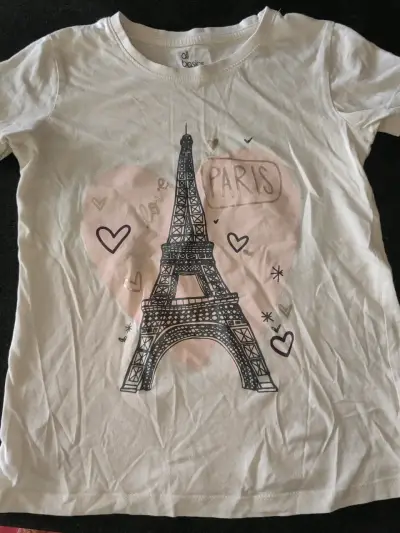 Polera estampada Torre Eiffel para niña - miniatura 1