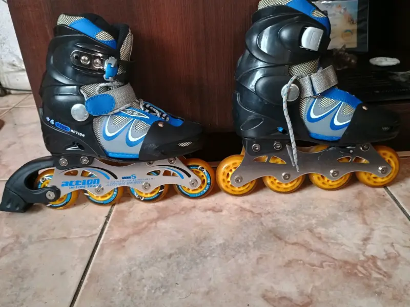Patines en línea azules para niños - 2