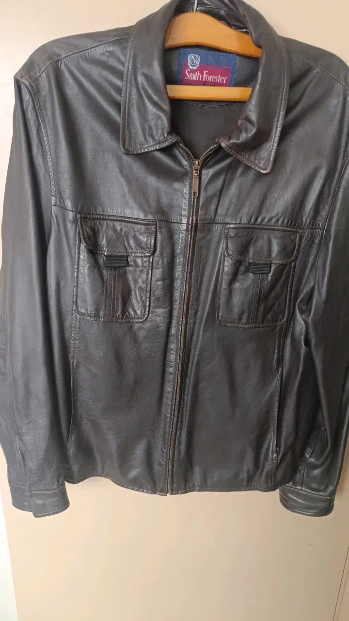 Chaqueta de cuero negra Smith Forester