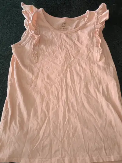 Polera sin mangas para niña color rosa - miniatura 1