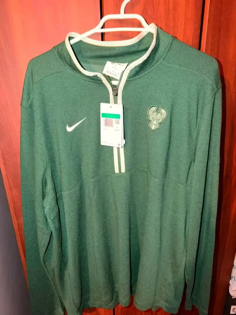 Polerón verde Nike Milwaukee Bucks para hombre - 1