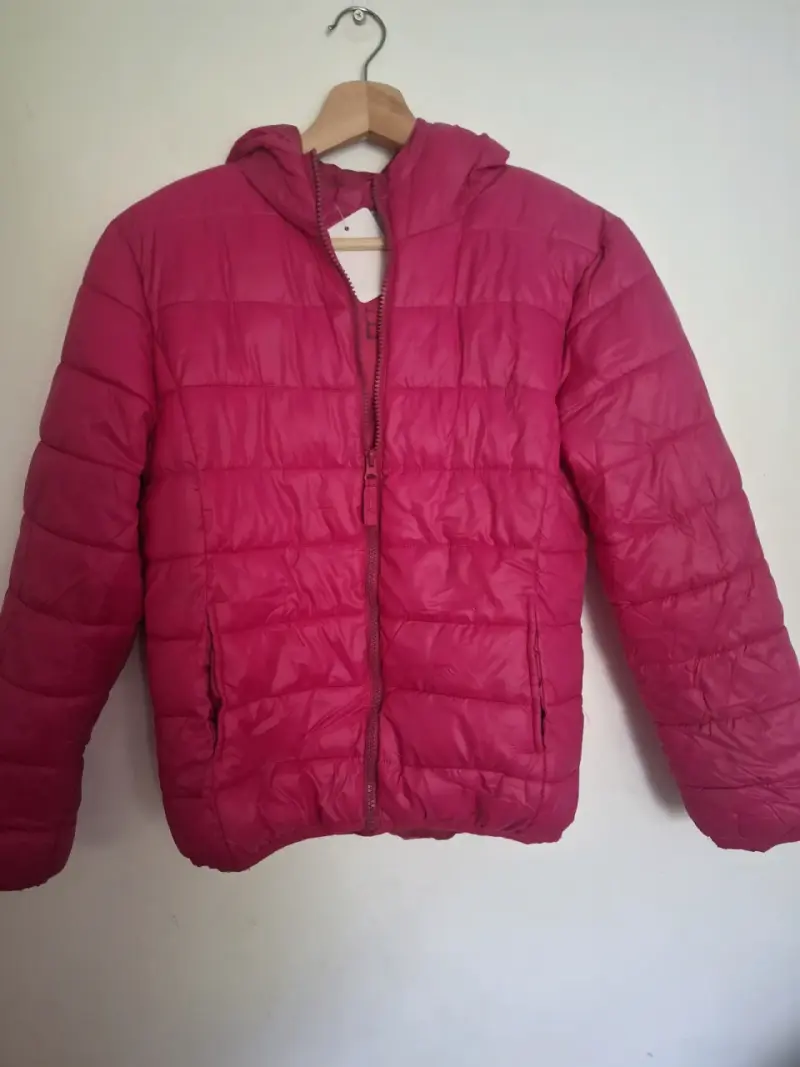 Chaqueta acolchada rosada para niña - 2