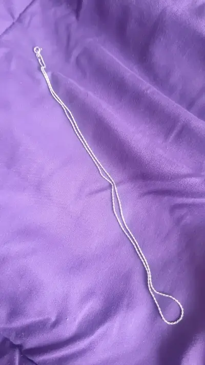 Cadena de plata trenzada elegante - miniatura 2
