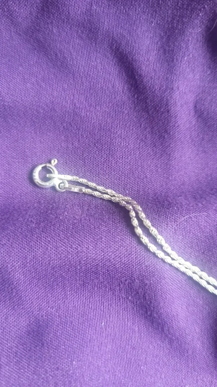 Cadena de plata trenzada elegante - 3