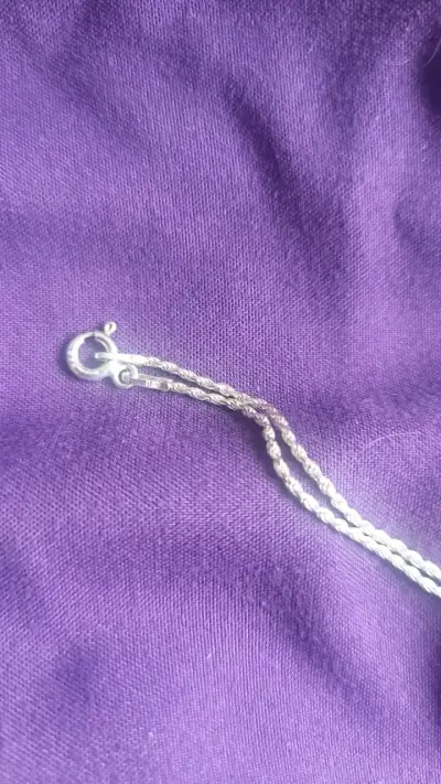 Cadena de plata trenzada elegante - miniatura 3