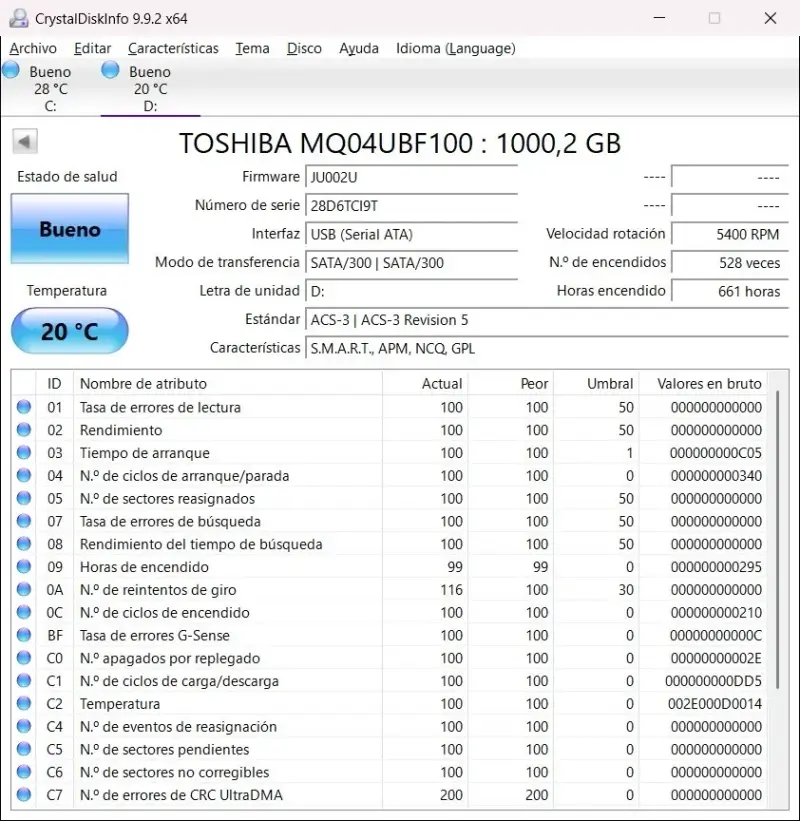 Disco Duro externo Toshiba 1TB USB 3.0 - 3