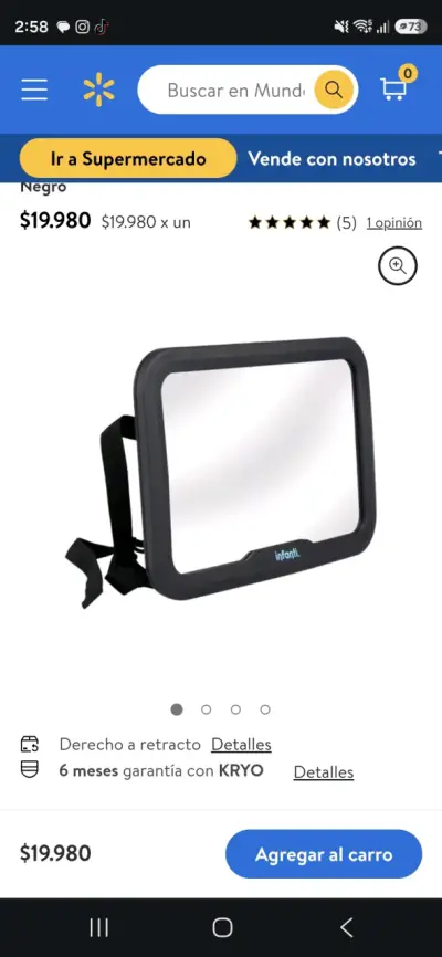 Espejo retrovisor para bebé Infanti - miniatura 2