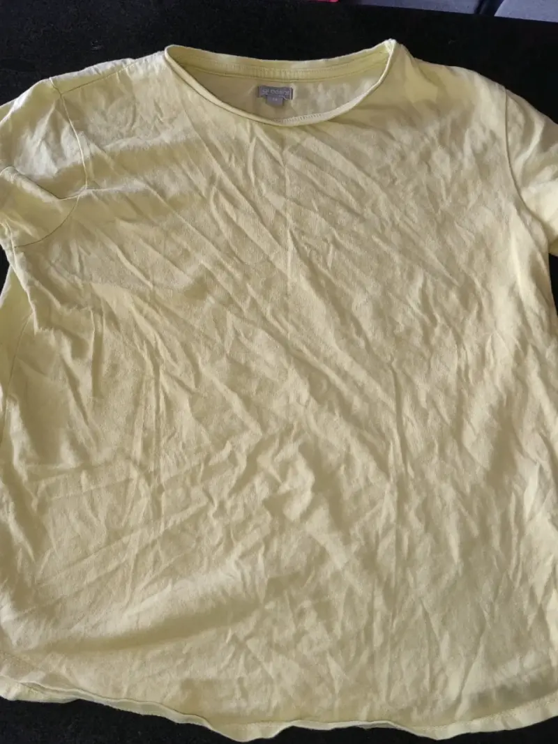 Polera amarilla de algodón para mujer - 1