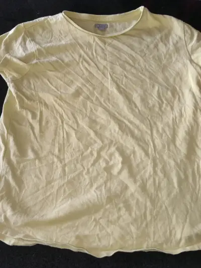 Polera amarilla de algodón para mujer - miniatura 2