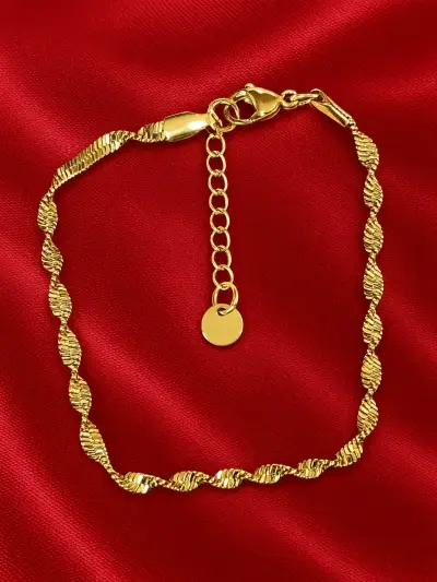 Pulsera de oro trenzada ajustable - miniatura 1