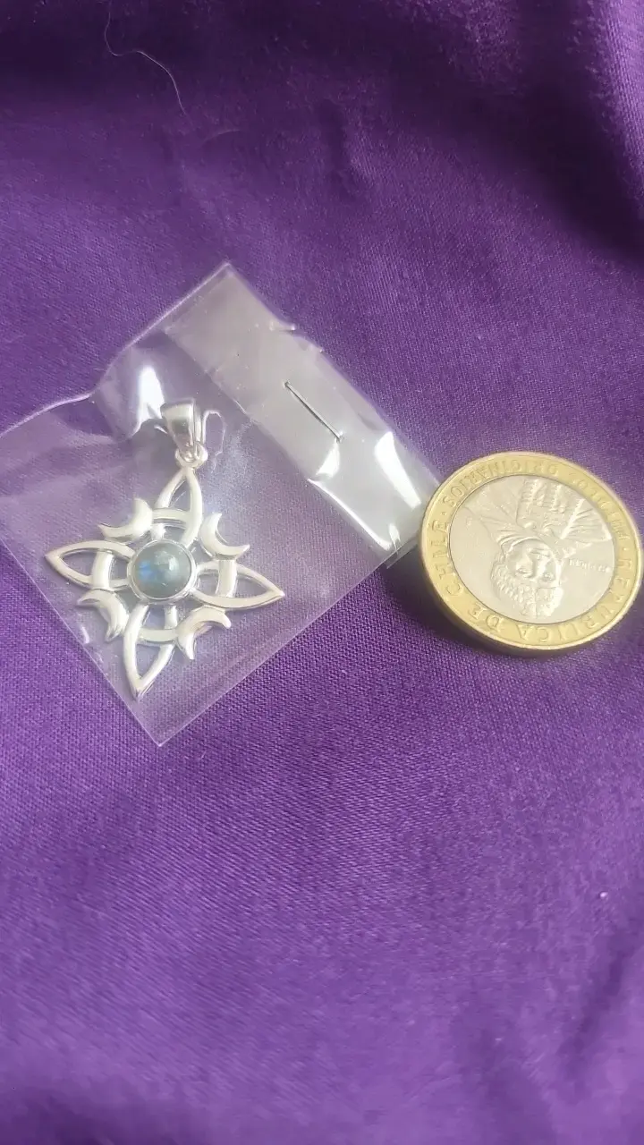 Colgante de plata con piedra labradorita - 2