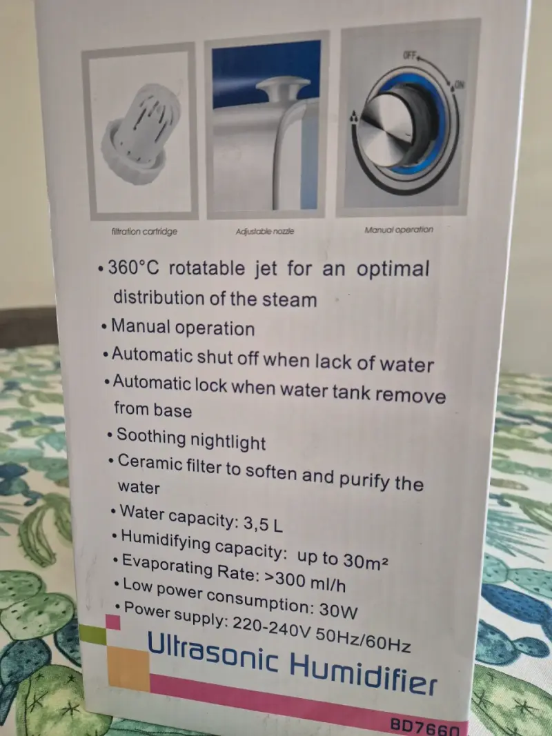 Humidificador ultrasónico Bremed BD7660 30m² - 5