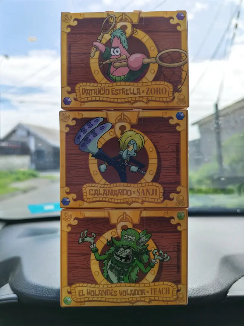 Figuras de colección MC Bob Esponja x One Piece
