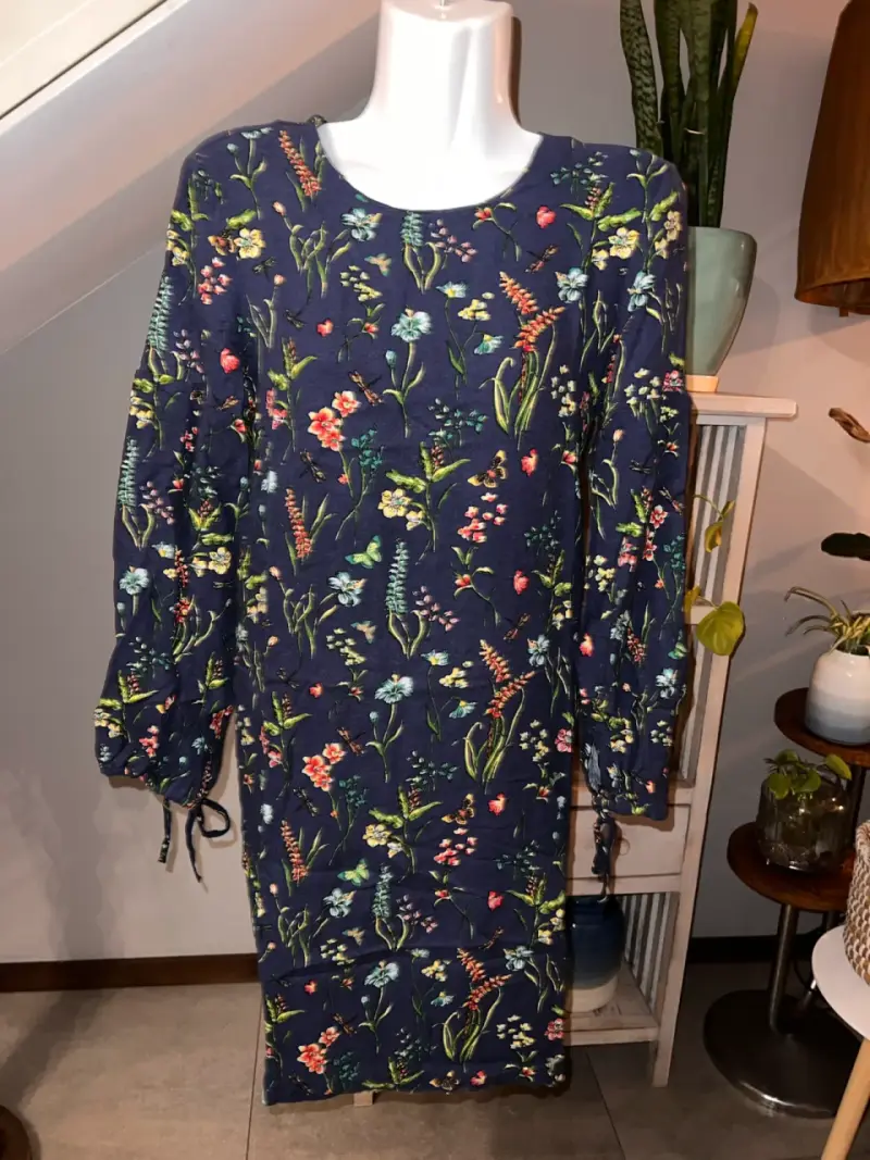 Vestido Esprit floral azul manga larga - 1