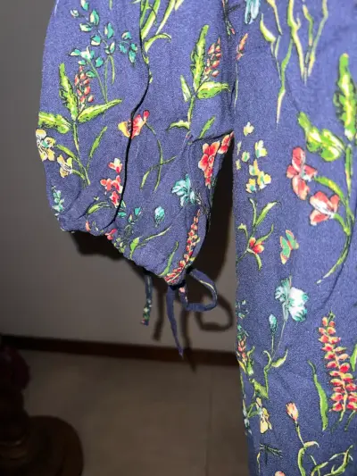 Vestido Esprit floral azul manga larga - miniatura 2
