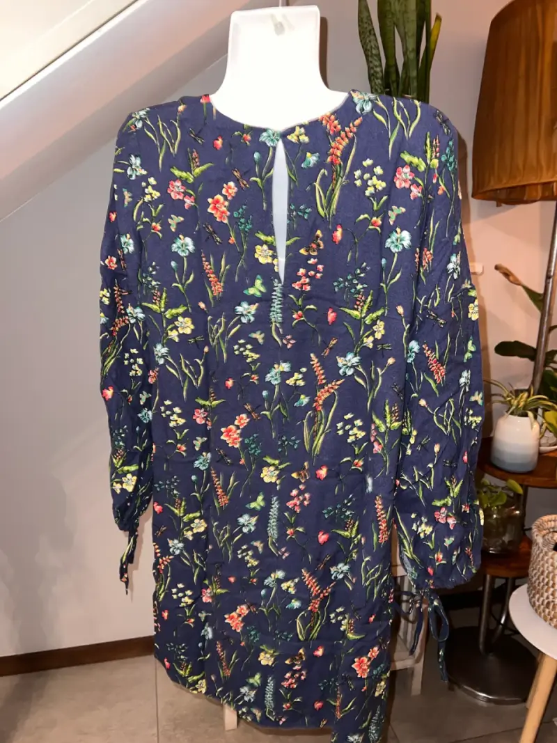 Vestido Esprit floral azul manga larga - 3