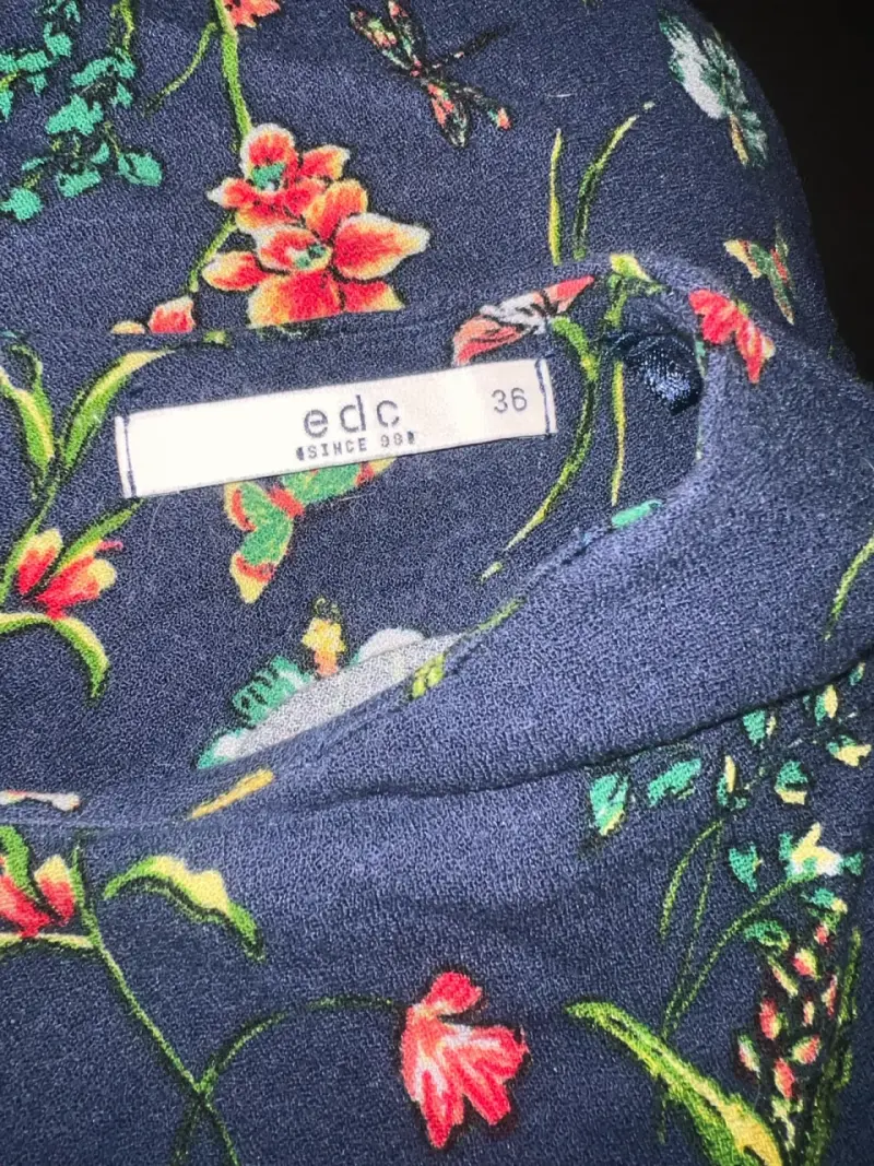 Vestido Esprit floral azul manga larga - 4