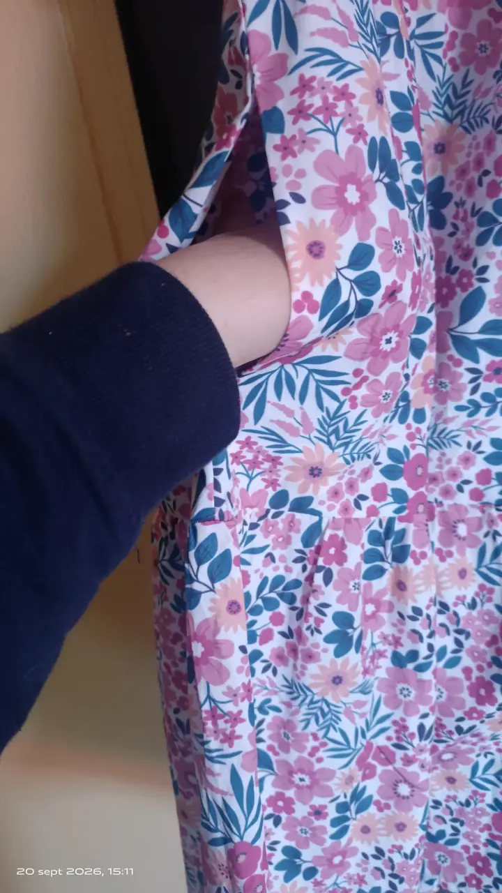 Vestido floral de manga corta para mujer - 2
