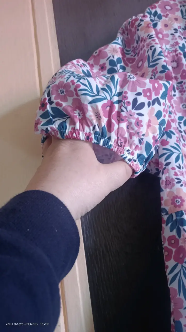 Vestido floral de manga corta para mujer - 3