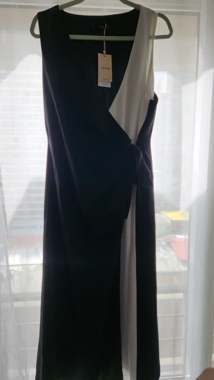 Vestido bicolor MNG Committed talla XL - 5