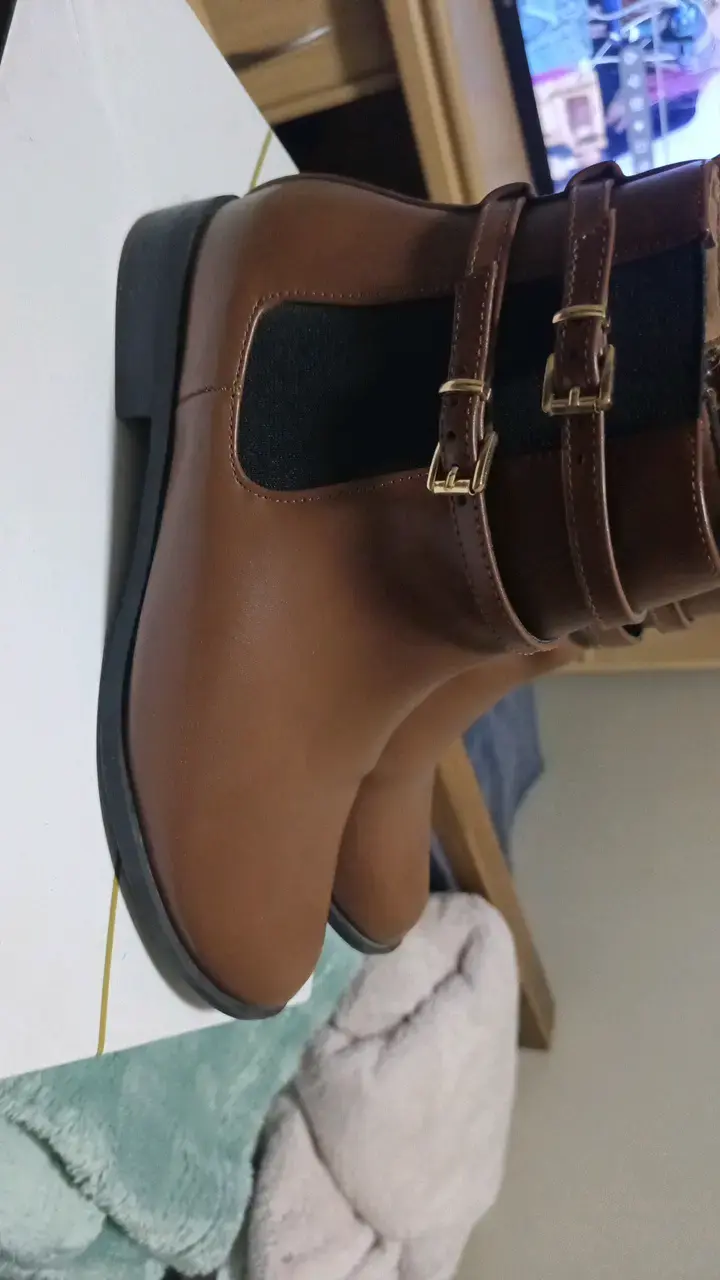 Botines de cuero marrón con hebillas Marittimo - 4