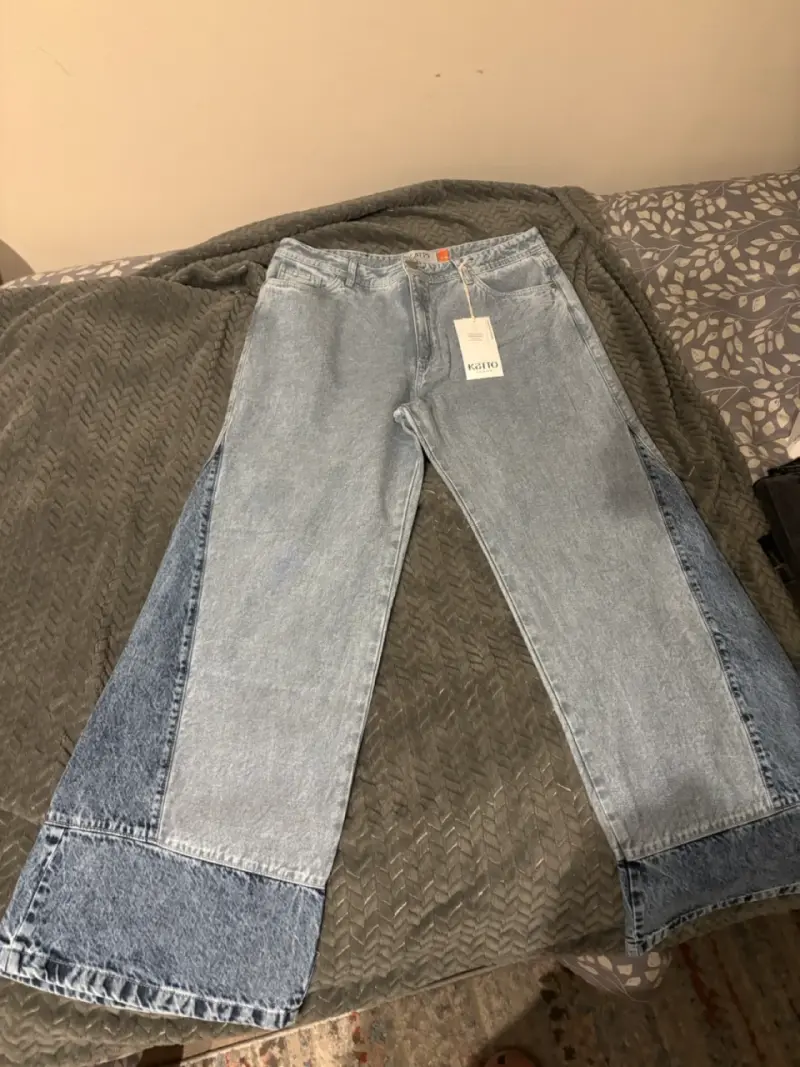 Jeans de mezclilla bicolor para mujer KATTO - 1