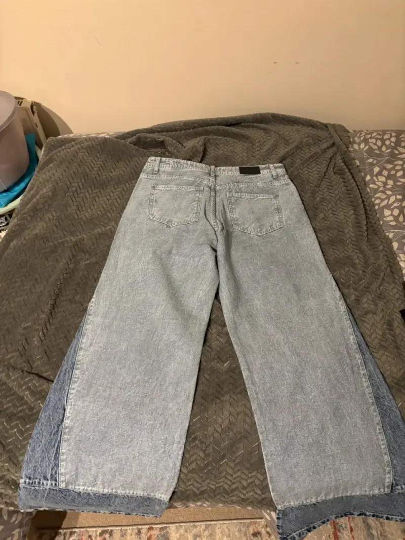 Jeans de mezclilla bicolor para mujer KATTO - 3