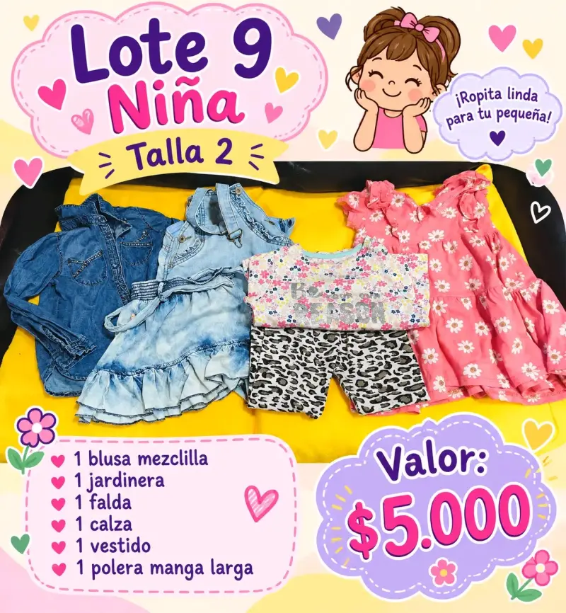 Lote de ropa para niña talla 2