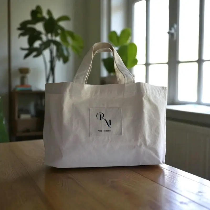 Bolsa de lona repelente al agua con diseño artesanal - 3