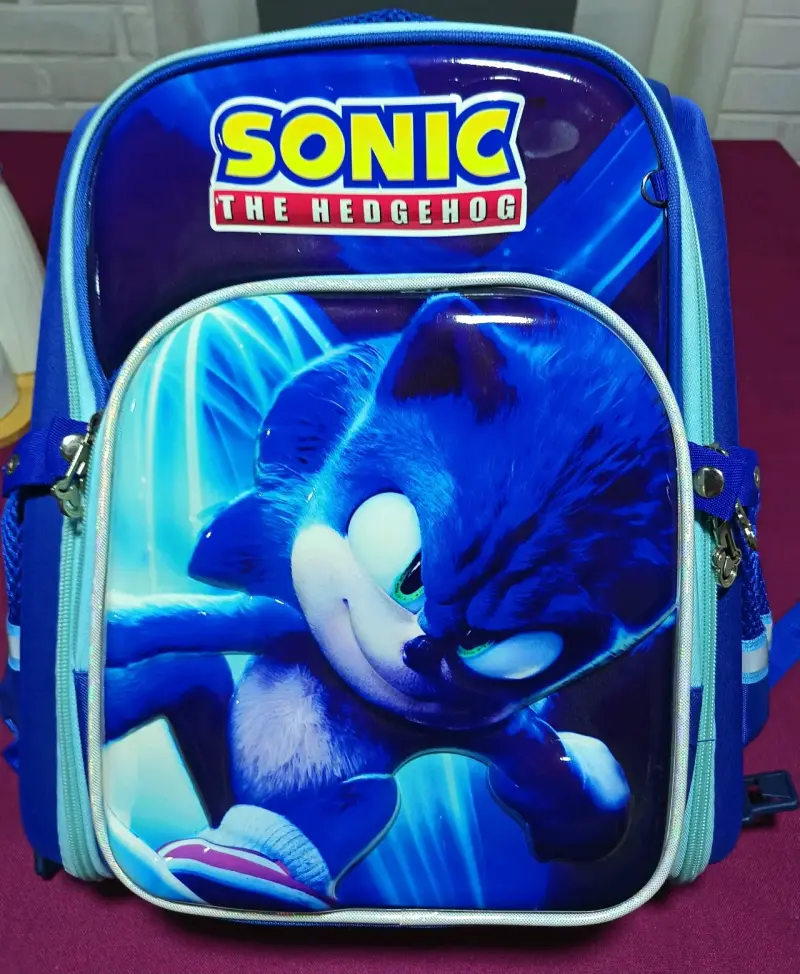Mochila escolar Sonic The Hedgehog azul - 1