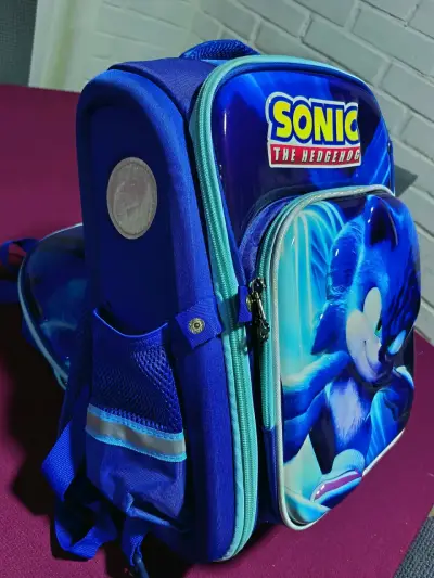 Mochila escolar Sonic The Hedgehog azul - miniatura 2