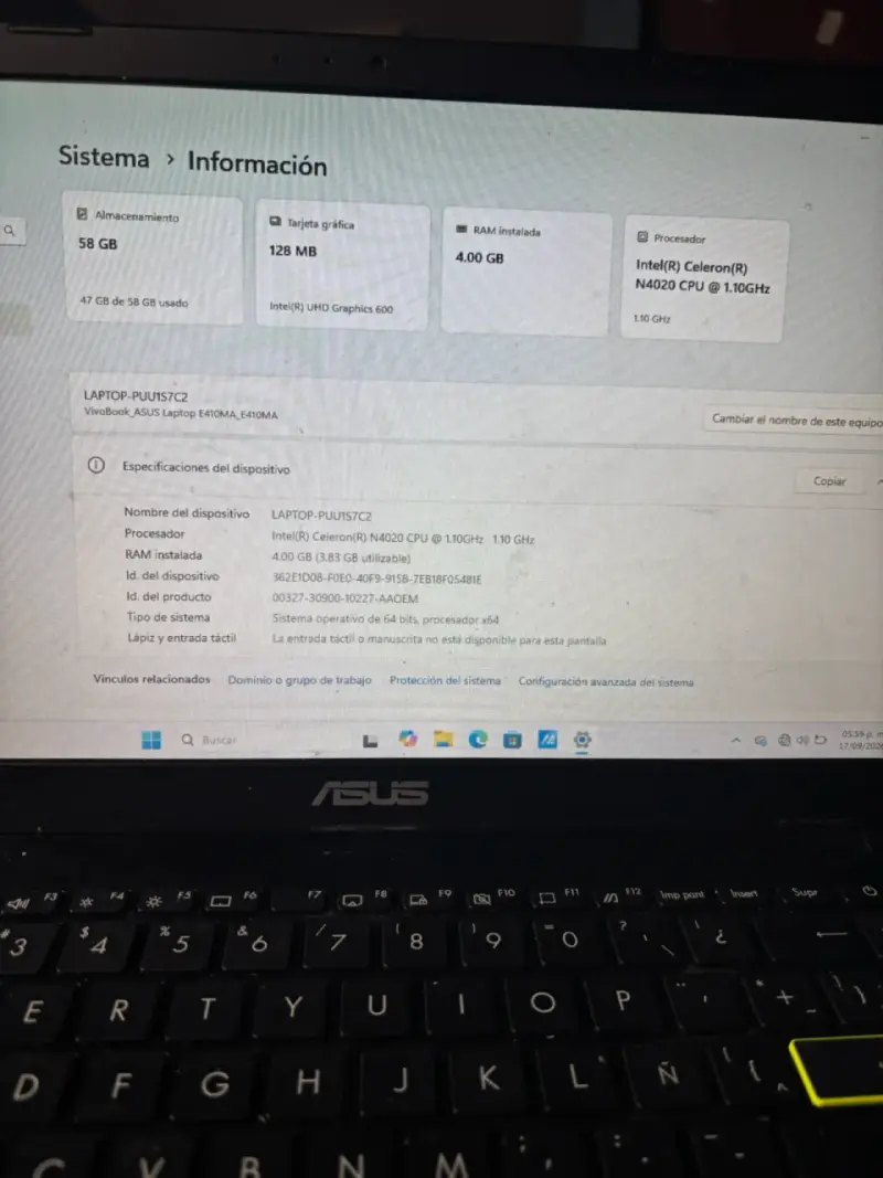 Laptop ASUS VivoBook E410MA 14 pulgadas - 1