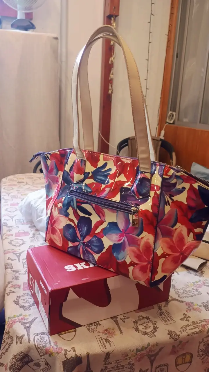 Bolso de mano floral colorido Sei - 1