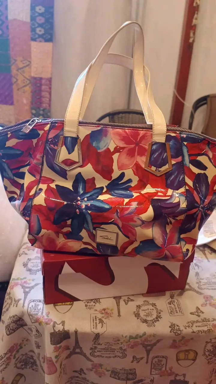 Bolso de mano floral colorido Sei - 4