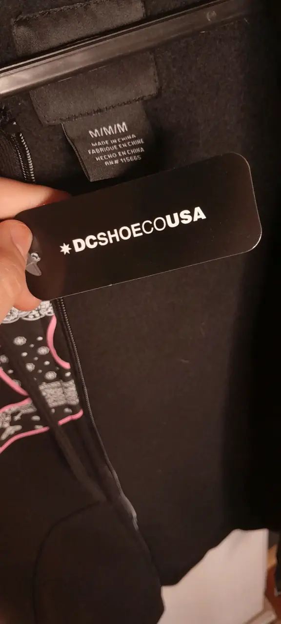 Polerón con capucha DC Shoes negro estampado Y2k - 3