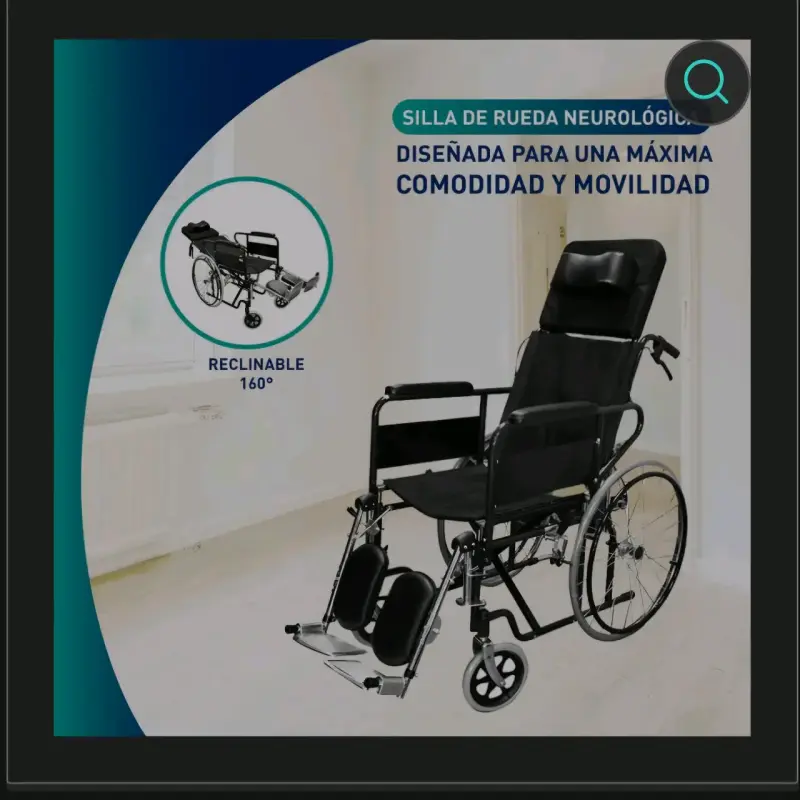 Silla de ruedas neurológica reclinable y plegable - 3
