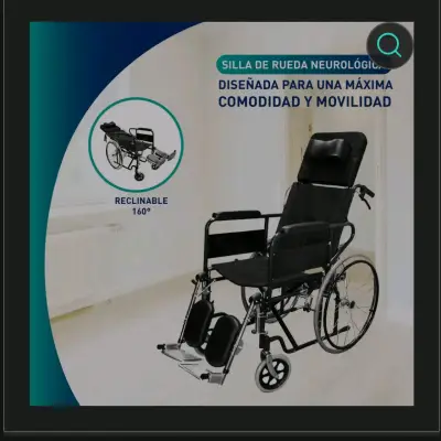 Silla de ruedas neurológica reclinable y plegable - miniatura 3