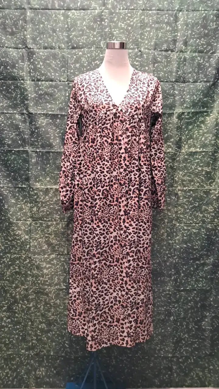 Vestido largo estampado animal print - 1