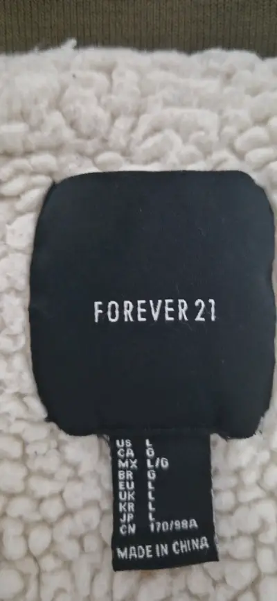 Chaqueta bomber verde oliva FOREVER 21 talla M/L - miniatura 4