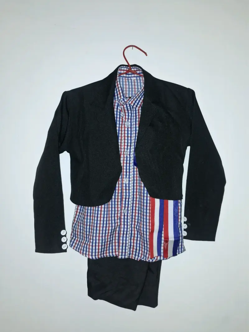Traje huaso formal con camisa a cuadros