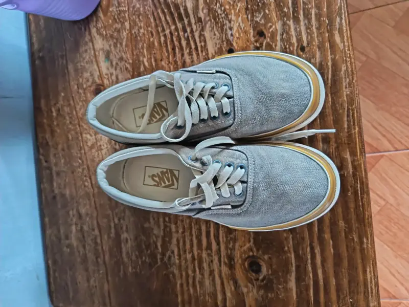Zapatillas Vans grises de plataforma para mujer - 1
