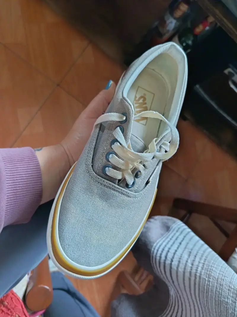 Zapatillas Vans grises de plataforma para mujer - 5