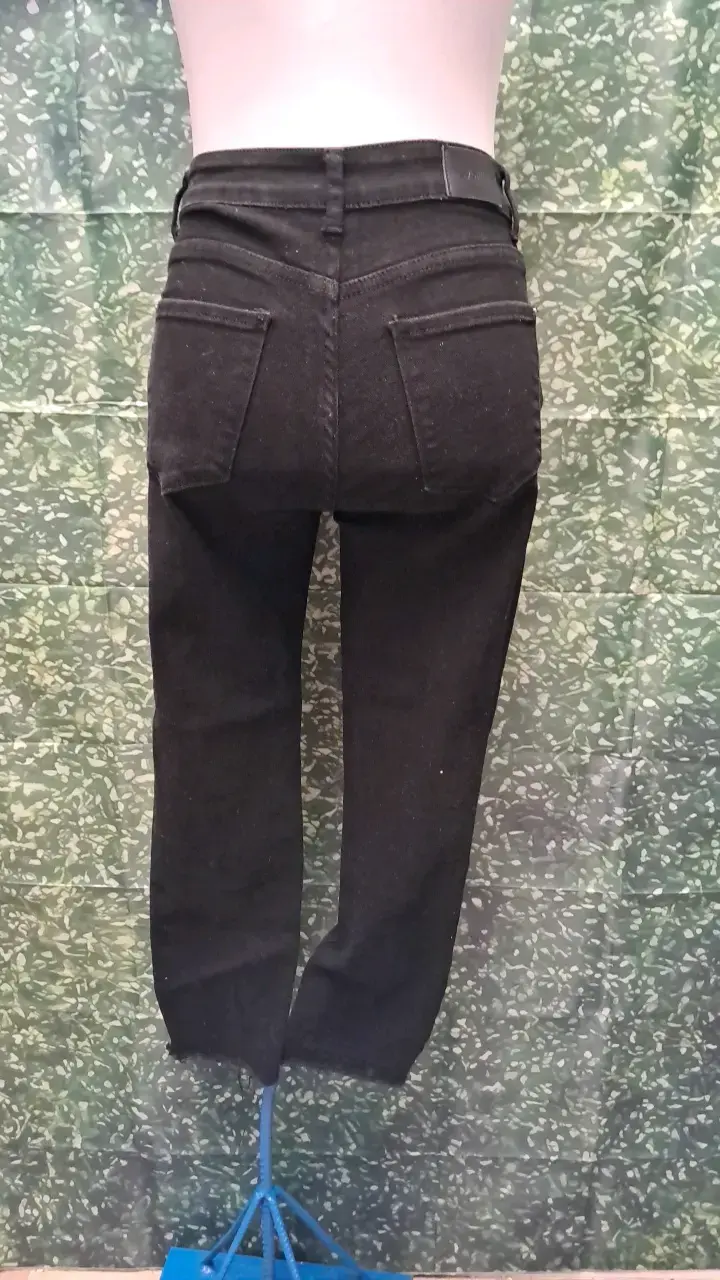 Pantalones de mezclilla negros para mujer - 2