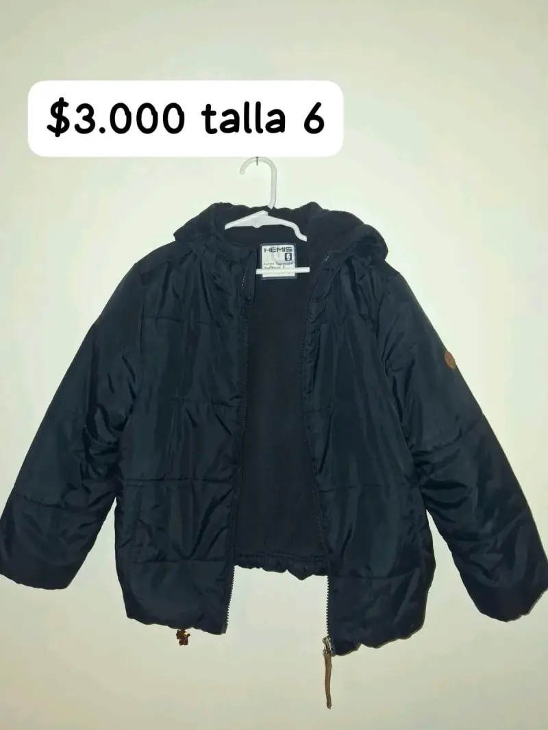 Chaqueta negra para niño talla 6 Hemis