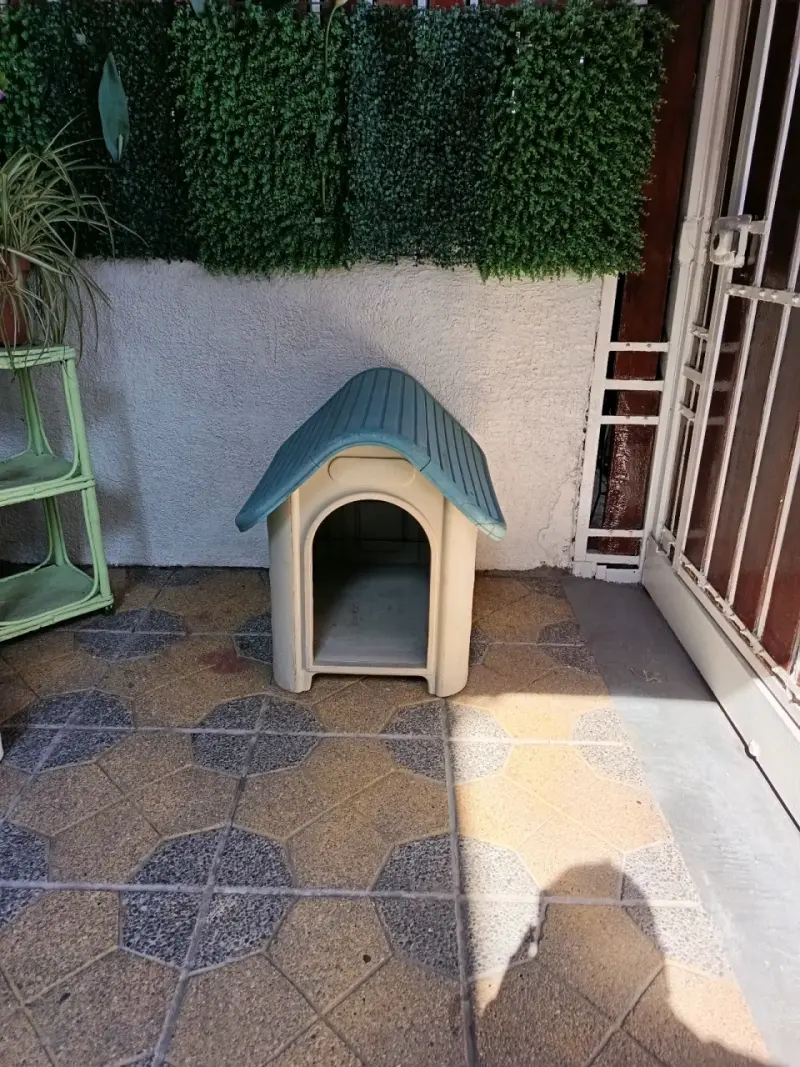 Caseta para perro de plástico resistente - 1