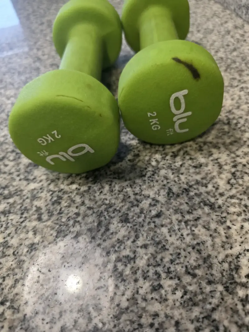 Mancuernas verdes de 2 kg para entrenamiento - 2