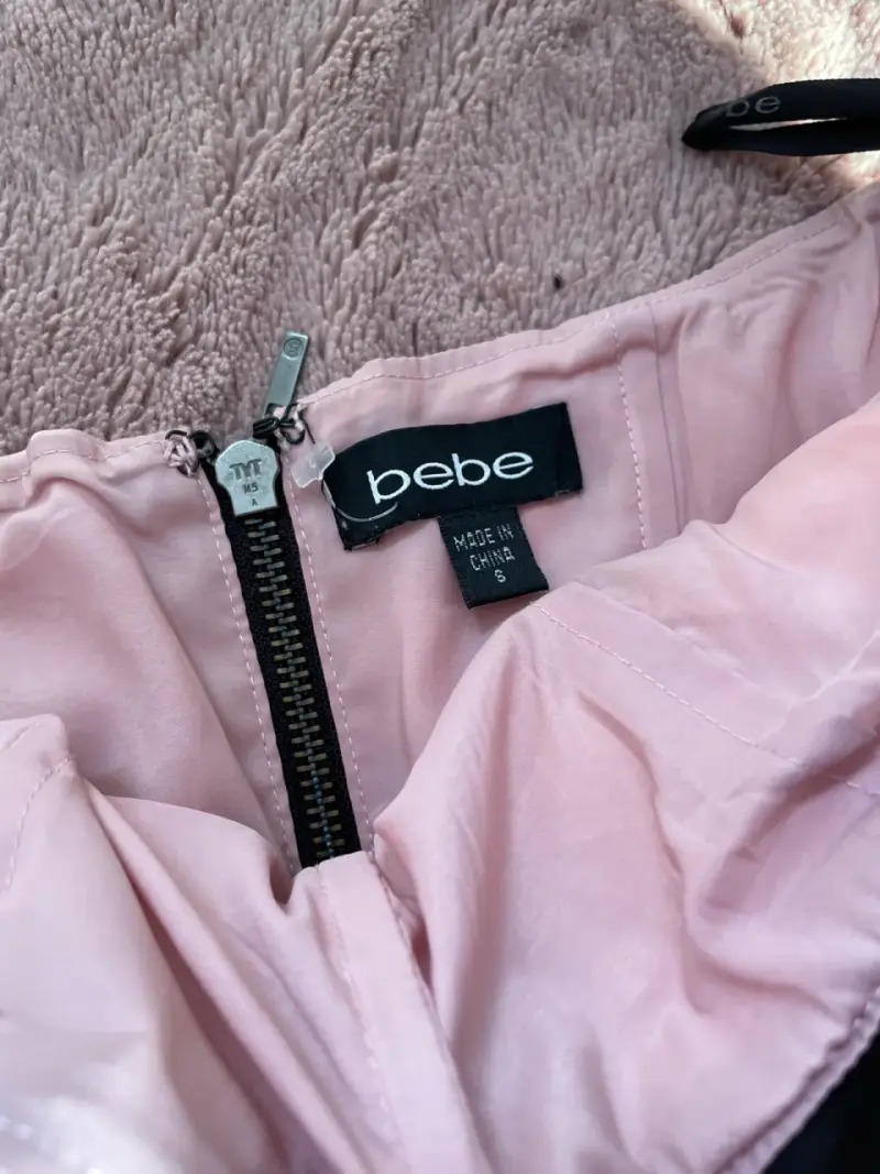 Vestido strapless rosa Bebe elegante - 2
