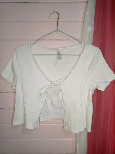 Blusa blanca con lazo Index Basics - miniatura 1