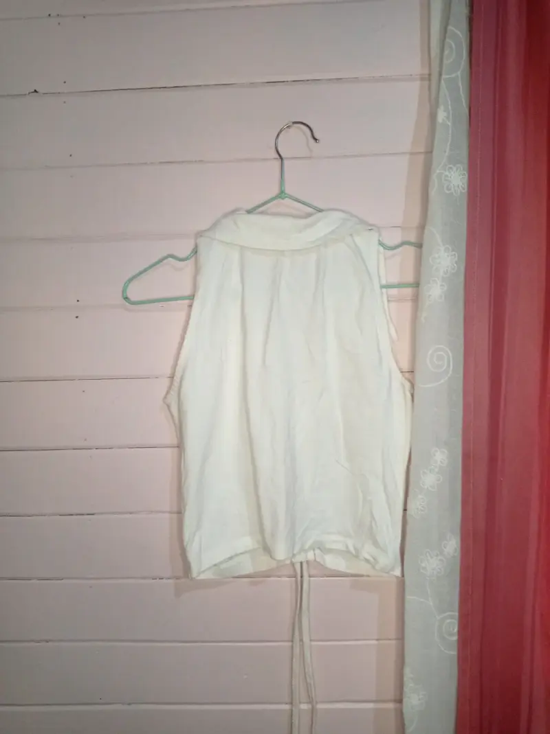 Blusa sin mangas blanca Sybilla de algodón - 2