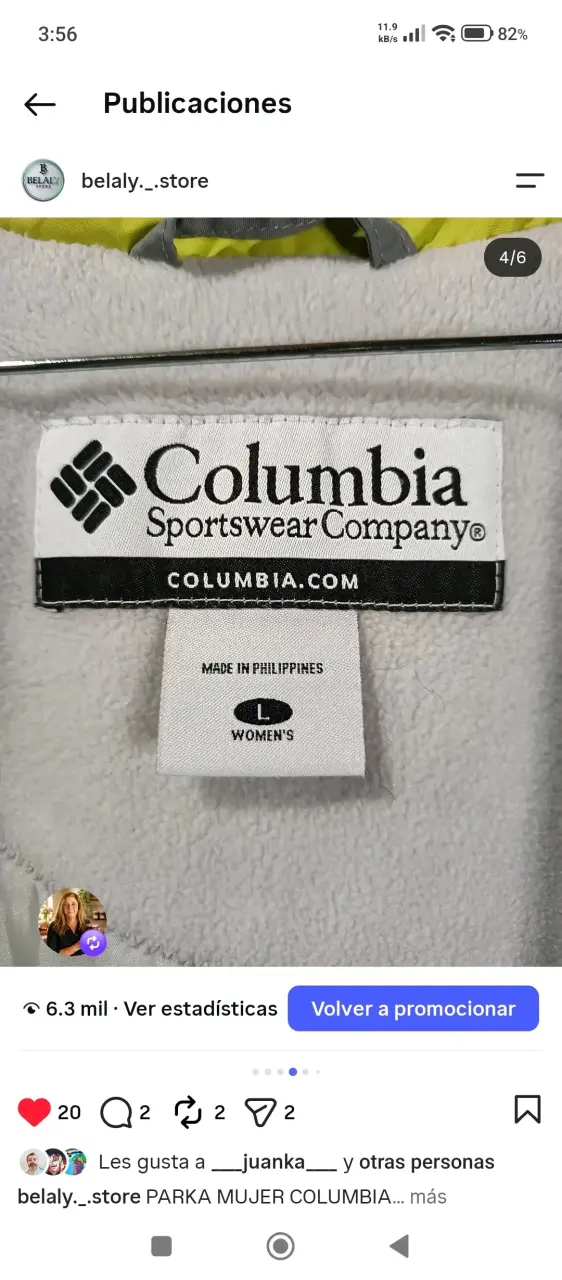 Parka Columbia Mujer Amarilla Talla L - 3